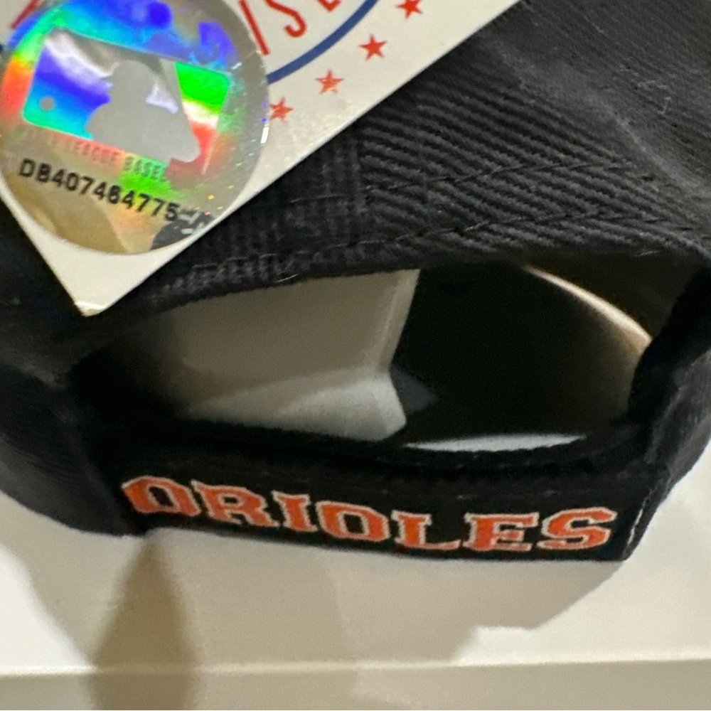 Baltimore Orioles Black & Orange Bird Logo Baseball Cap NWT - Picture 5 of 9